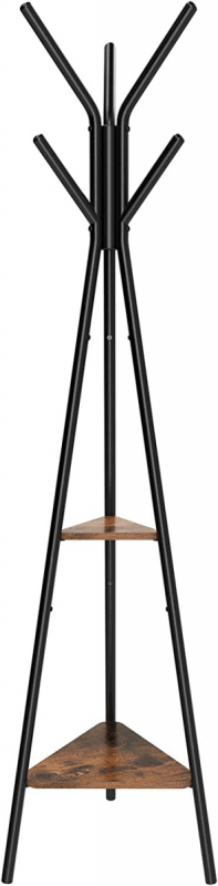 VASAGLE Stojanový vešiak s poličkami, 49 x 49 x 179 cm